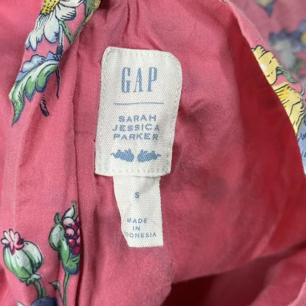 Gap Dress Girls Small 6-7Y Pink Floral Bunny Bird Short Sleeve Tutu Party SJP